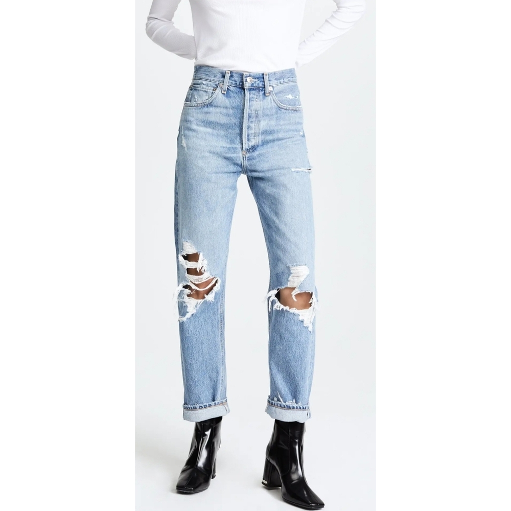 Agolde NWT 90's Mid Rise Wide Leg Loose Fit Jeans Size 32 Color Fall Out - Picture 6 of 16